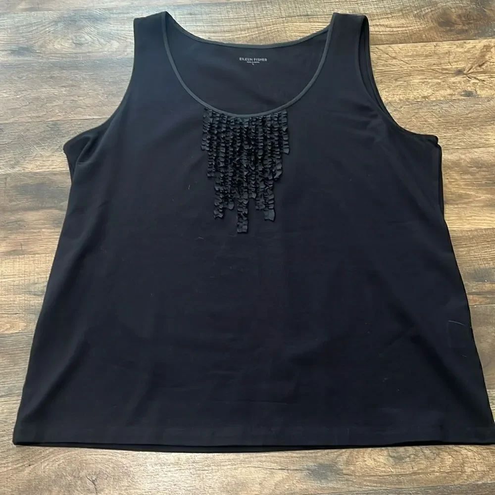 Eileen Fisher black tank top size large